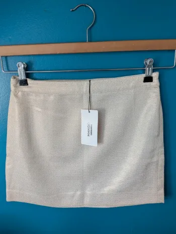 Jupe mango beige et dorée