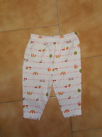 Legging blanc dessins 6mois