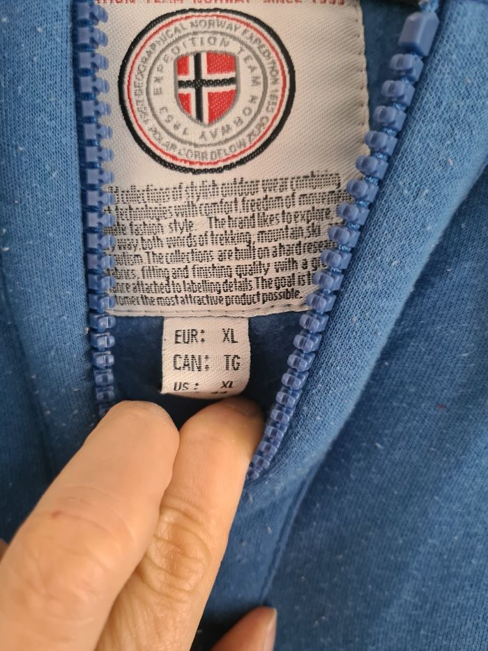 Sweat à capuche bleu Geographic Norway / Taille XL - photo numéro 4