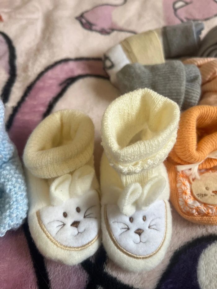Chausson gant chaussettes bébé naissance - photo numéro 3