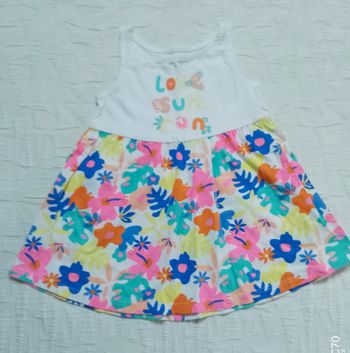 In extenso robe coton fleurs 9 mois