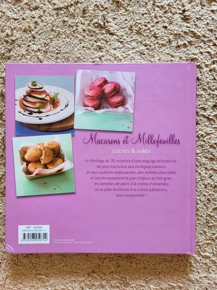 Livre de cuisine "Macarons et Millefeuilles" Natacha Arnoult - photo numéro 2