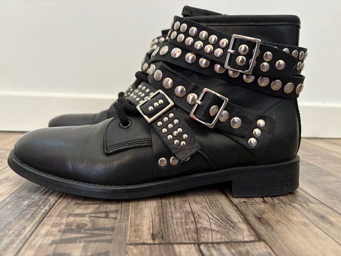 Bottines cloutées argentées Eden Shoes pointure 37 - photo numéro 5
