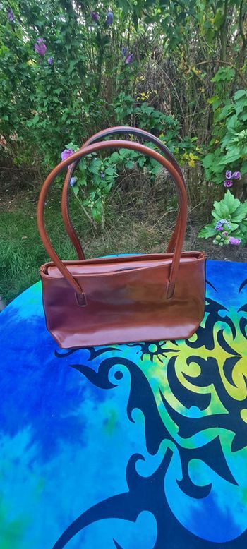 Superbe Sac a main Vintage couleur havane Cozimo Firenze