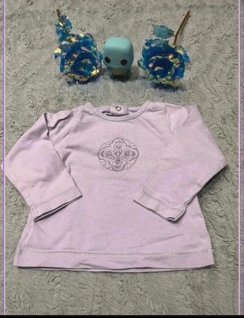 T-shirt manches longues lilas Catœil - 6 mois (67cm