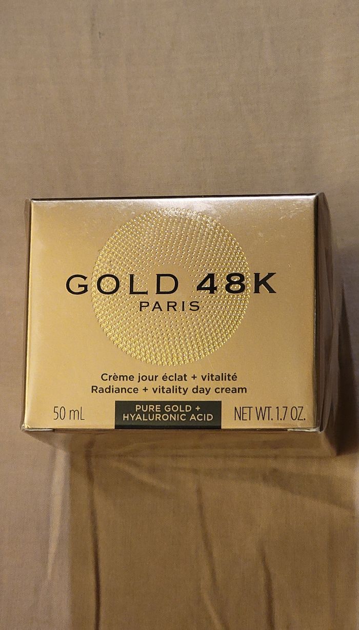 🌟 Crème Gold 48K Paris – Neuve scellée – Or pur + Acide Hyaluronique – 50 mL