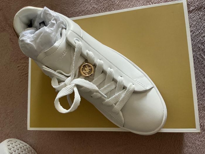 Michael Kors Dottie cuir blanc/beige/or – Taille 40 – Comme neuve - photo numéro 7