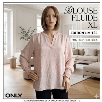 Blouse fluide romantique taille 42 only