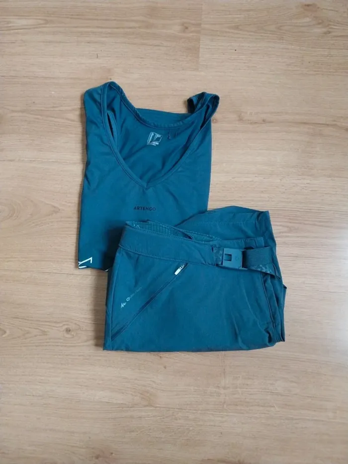 Shorts et tee shirt sport t 44 femme decathlon