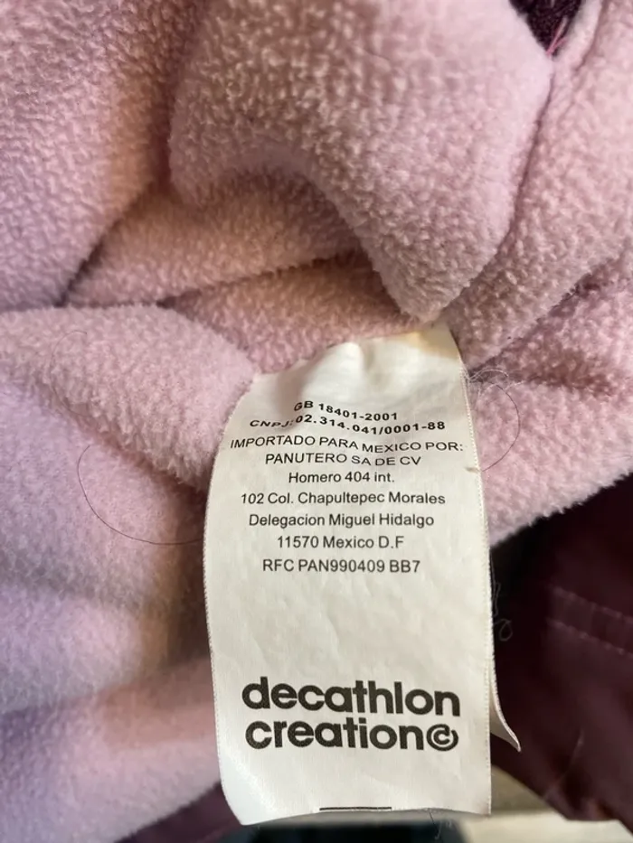 Anorak parka rembourré mauve Décathlon taille 12 ans - n83m - photo numéro 7