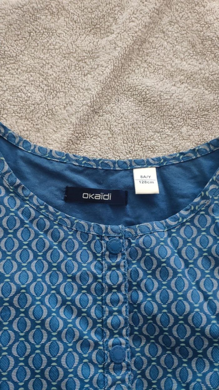 Combi short okaidi 8 ans bleu - photo numéro 3