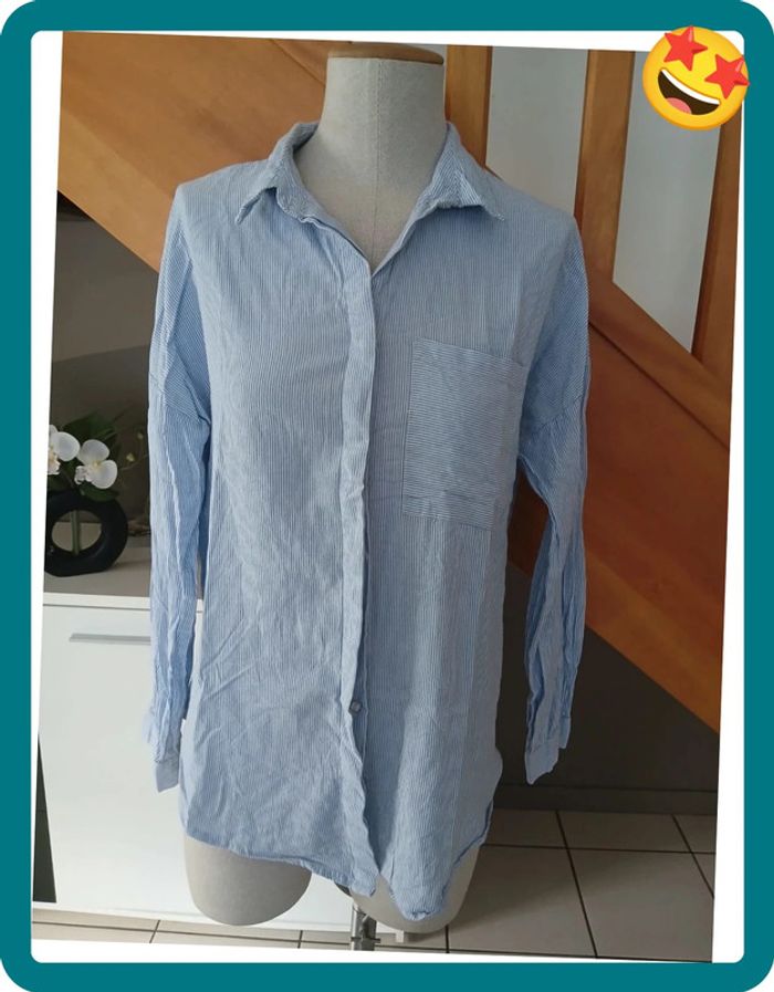Chemise à rayures Taille M🌿💝 - photo numéro 5