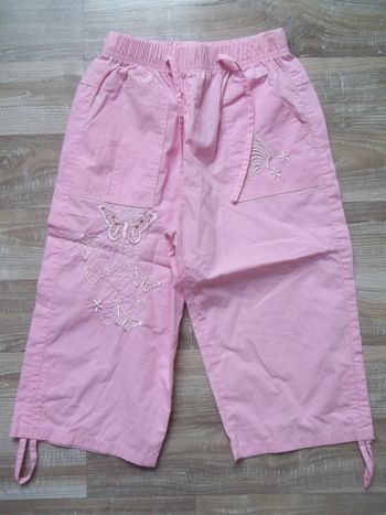 Pantacourt rose brodé Maria size10