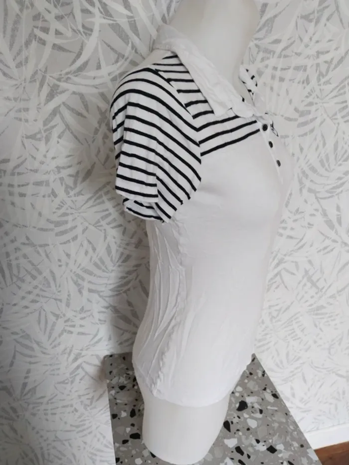 Polo rayée femme marque Grand Voile taille 36 S - photo numéro 5