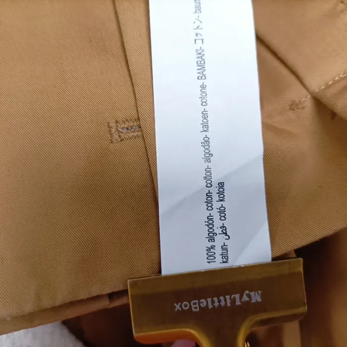 Pantalon large style jort camel ZARA taille haute ceinture corde T34 100 % coton coupe fluide A1268 - photo numéro 11