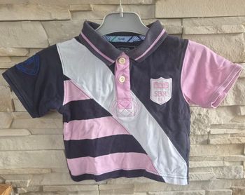 Polo Serge blanco manches courtes