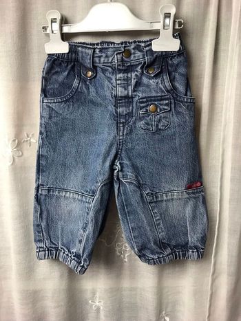 Jeans fleurs roses 12 mois tape à l’œil