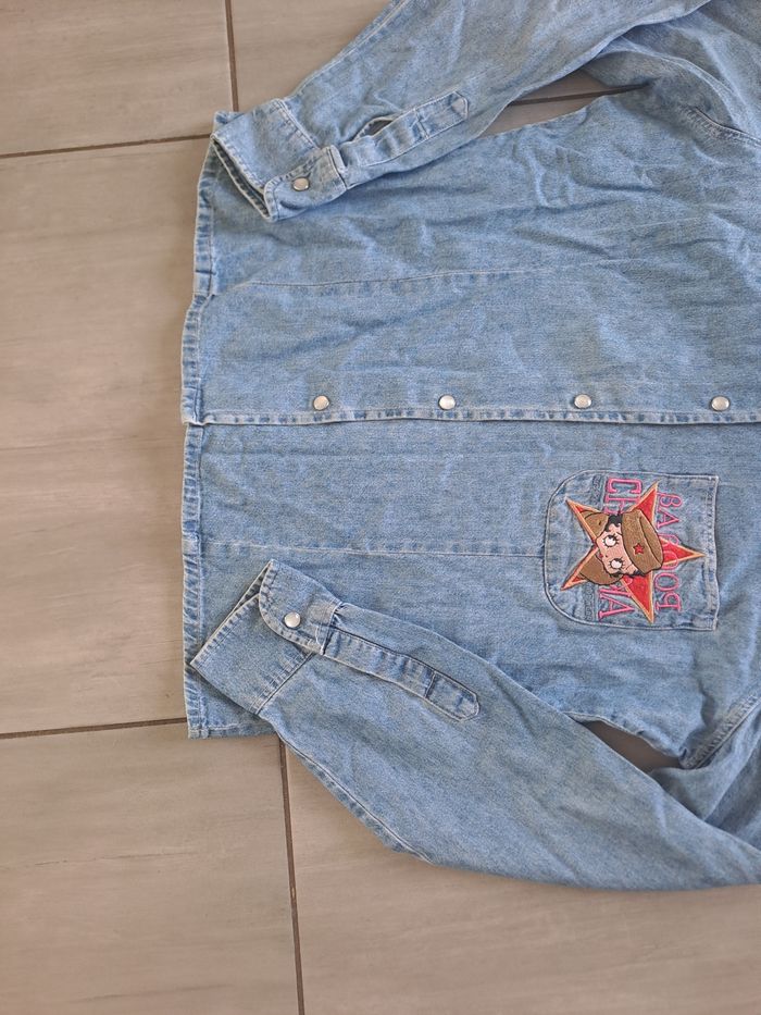 Chemise en jean Betty Boop Taille L - photo numéro 4