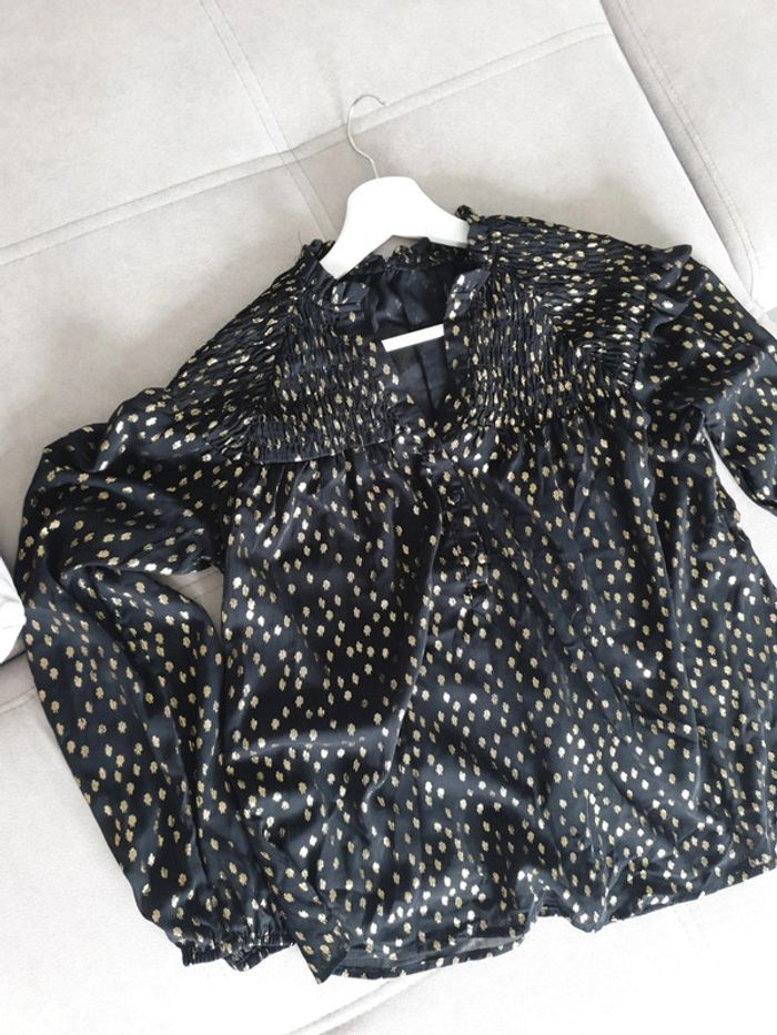 Chemisier noir or - photo numéro 4
