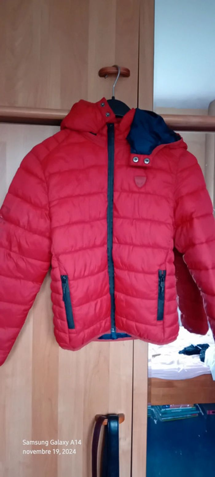 Doudoune légère matelassée orange burnt garçon 12 ans kaporal