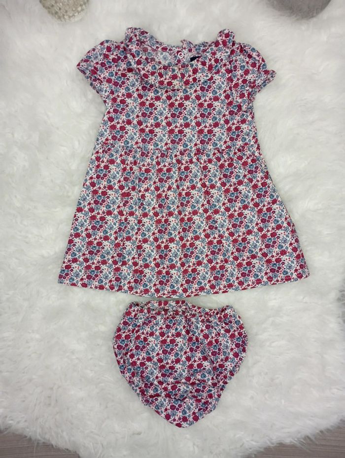 Robe été fleurie + bloomer 6m - photo numéro 2