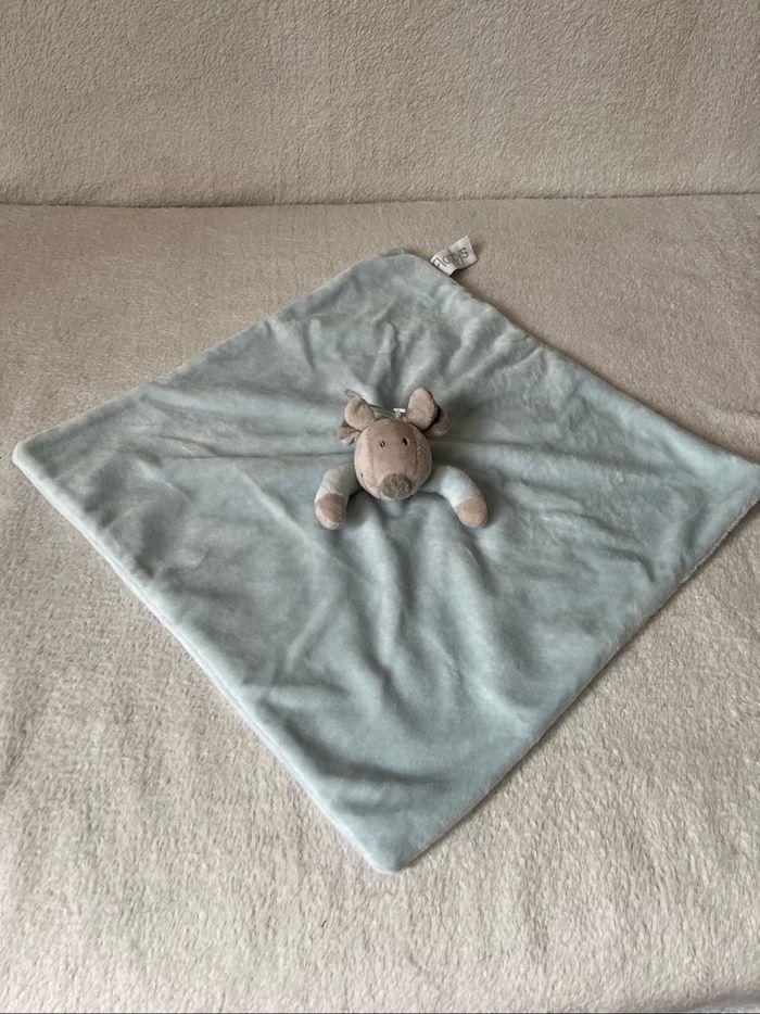 Doudou bleu souris Neuf