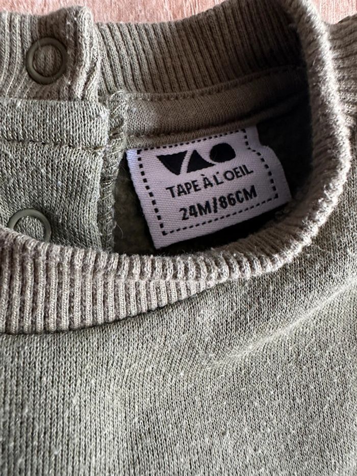 Pull tape à l’œil kaki - photo numéro 2