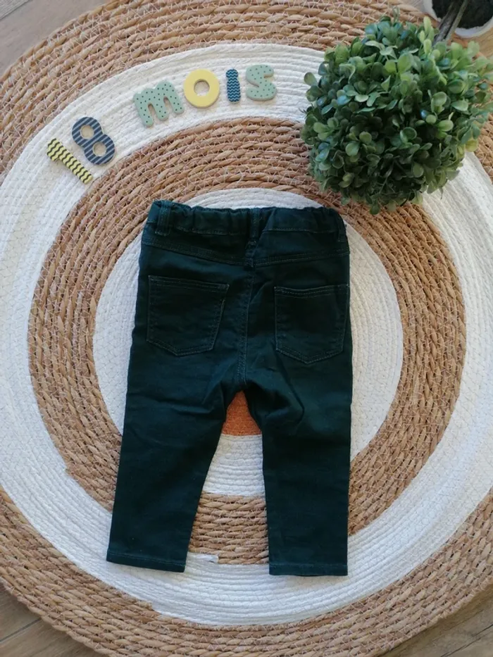 Pantalon vert foncé - Mes petits cailloux - 18 mois - photo numéro 3