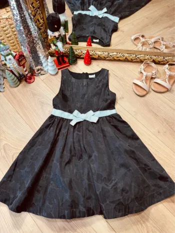 Taille 8 ans robe fête fille Orchestra noire * cœurs * 🎄