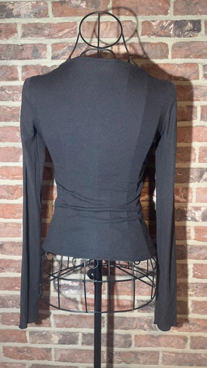 Haut a longues manches noir ligné élastique Dazy Taille S / 36 - photo numéro 9
