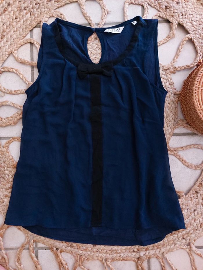 Tee-shirt Naf Naf Bleu marine et noir