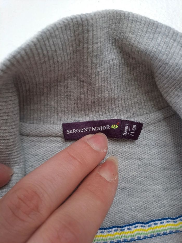 Gilet gris sergent major 9 mois - photo numéro 4