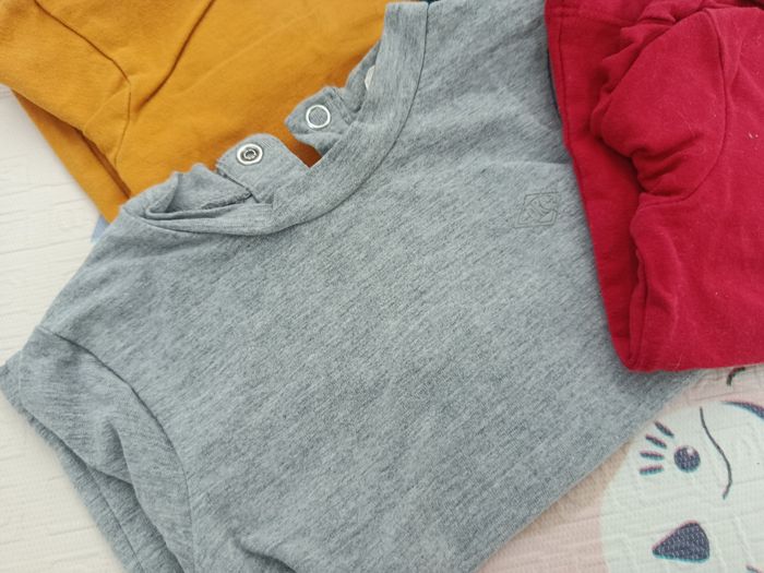 Lot de 4 maillots manches longues 9 mois - photo numéro 3