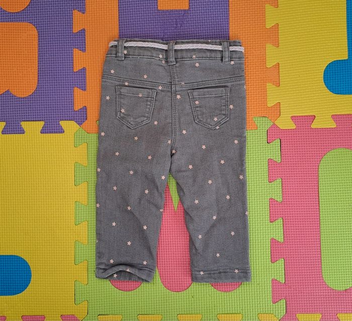 Pantalon jean gris étoiles, orchestra, taille 6 mois (67 cm) - photo numéro 2
