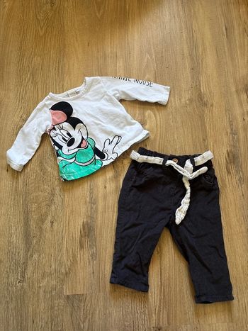 Ensemble haut Minnie + pantalon 6 mois