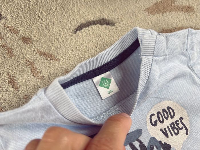 Tee-shirts manches longues bleu avec dessin 3 mois - photo numéro 3