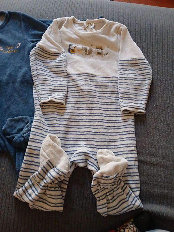 Lots de deux pyjamas une pièce - photo numéro 2