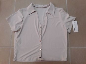 Faux chemisier beige 38/40 NEUF