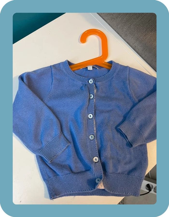 Gilet bleu clair 18 mois jacadi