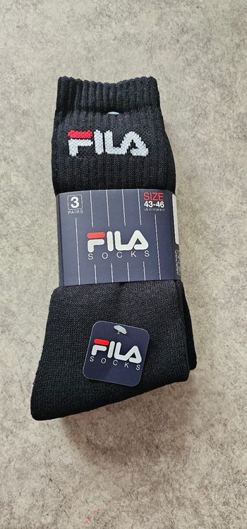 Lot de 3 paires de chaussettes FILA – neuves (taille 43-46)