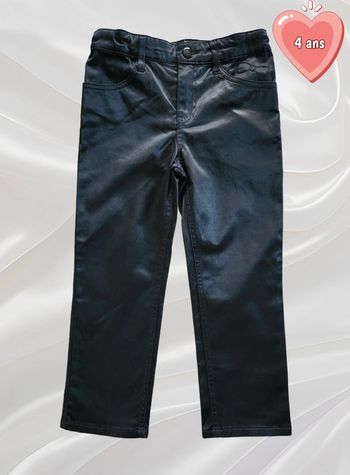 Pantalon noir brillant fille 4 ans