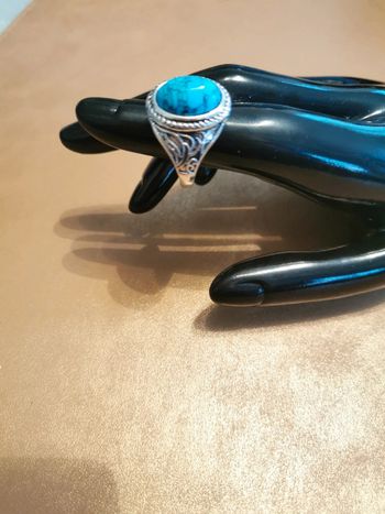 Chevalière homme tendance bleue T10