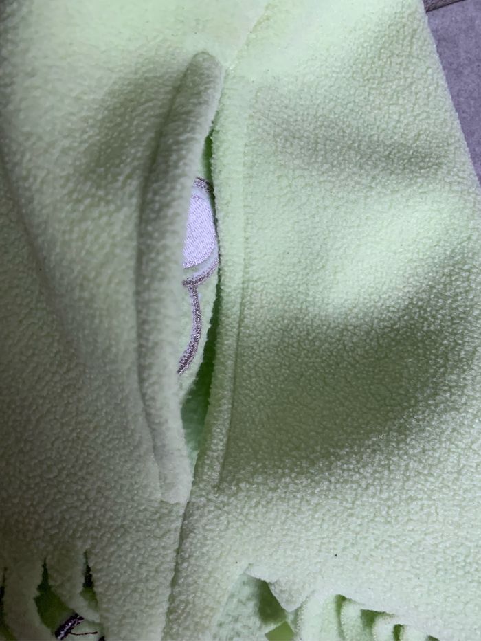 Joli poncho polaire vert anis 12 mois - photo numéro 4