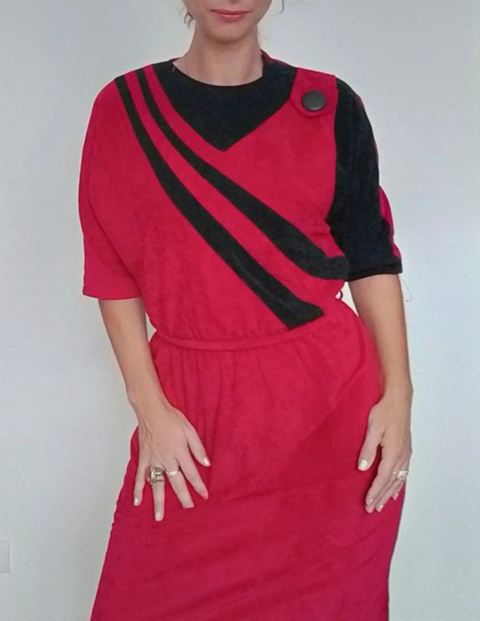 Robe d hiver douce rétro vintage chic TU
