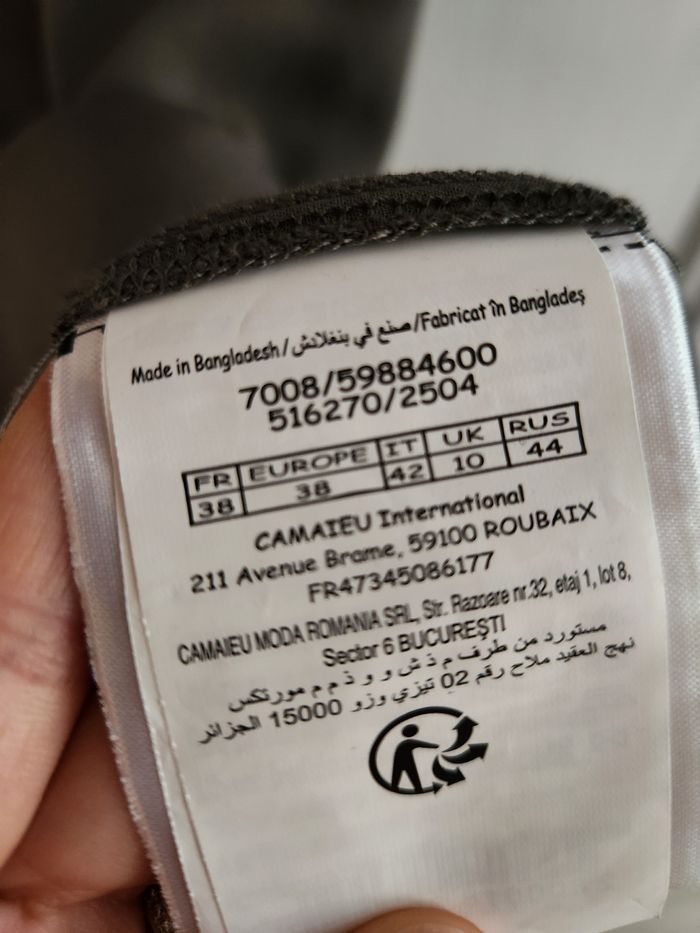 Robe kaki neuve Camaïeu  t.38 - photo numéro 5