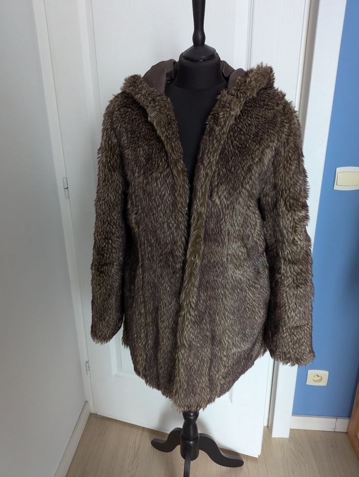 Manteau fausse fourrure etam