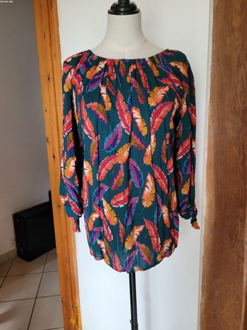 Blouse motif plume