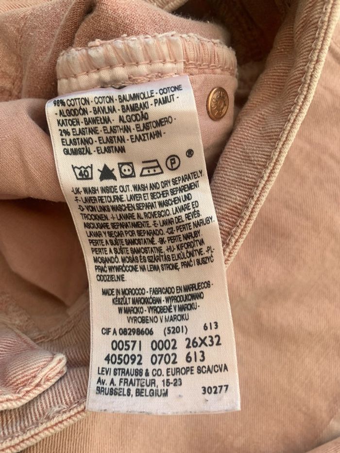 Jean Lévis 571 Slim Fit T26 W32 rose - photo numéro 4