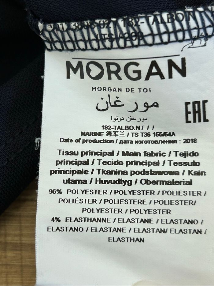 Blouse bleue marine à manches courtes Morgan taille S jamais portée - photo numéro 10