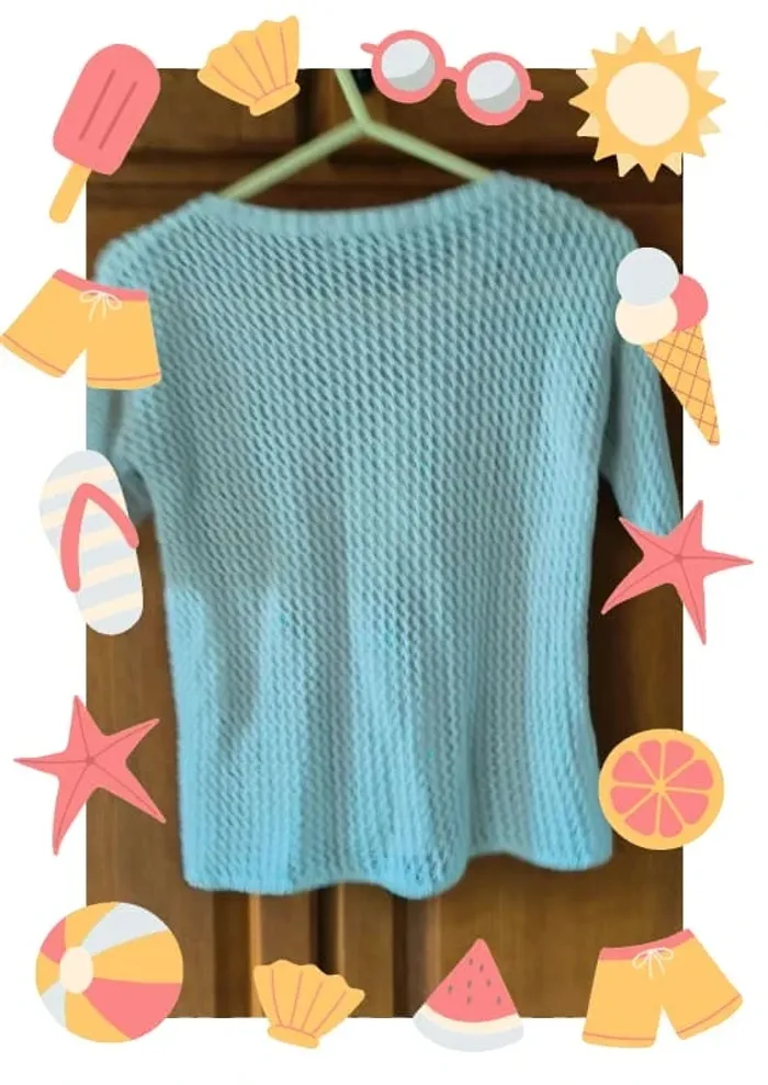 Pull en mailles ajourées - photo numéro 3